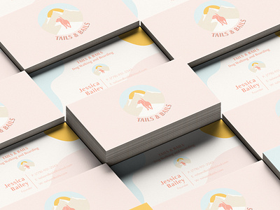 Dog Walker Business Cards branding branding design businesscard dog walker logo logo design