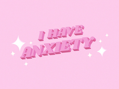 I have anxiety illustration typeface typogaphy