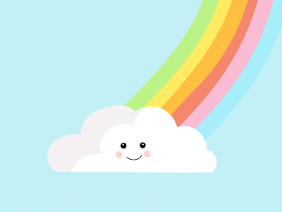 Rainbow bb cute illustration rainbow