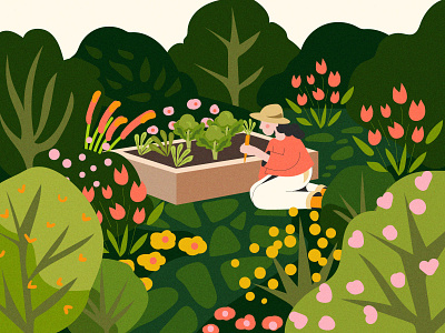 Victory Garden adobe illustrator digital illustration garden illustration spring