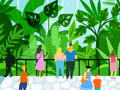 The Botanical Gardens adobe illustrator digital illustration illustration