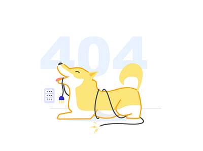 404 - Dog design illustration ilustración ui vector web