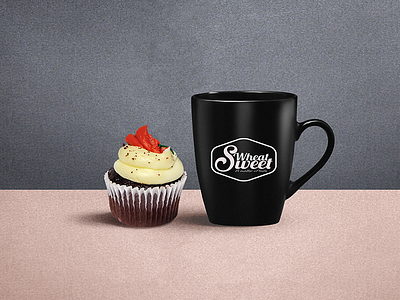 Sweet Wheat Cup Cake UK branding design logo vector