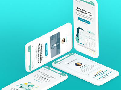 B2B Mobile Web Design | UpLead app b2b business email growth gui landing page marketing mobile saas sales software ui ui kit ux visual styleguide web design web development website wordpress