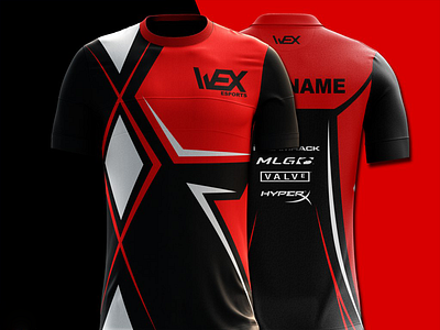 Esports Jersey Vector Hd Images, Black Esport Jersey Design With