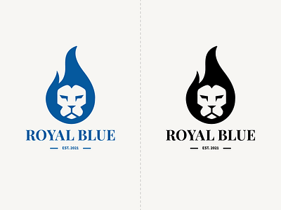 Royal Blue branding candles clean creative fire flame graphic design illustration illustrator logo minimal royal royale typography vector