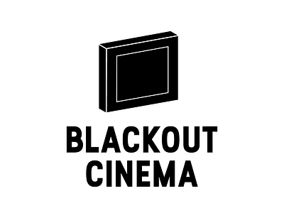 Blackout Cinema Logo adobe black white brand branding clean creative design designer icon illustrator logo logo design logotype minimal typography ui vector