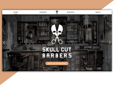 Skull Cut Barbers barbers branding creative graphic design hair logo typography ui ux website