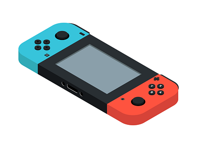 Nintendo Switch - Isometric adobe clean console creative design game art gaming geometric graphic design illistration illustrator isometric logo design mario minimal nintendo vector