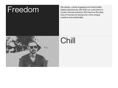 Freedom & Chill chill design sustainable typography