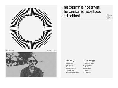 The design is rebellious and critical. branding craft design minimal offer portrait sense sustainable visual identity