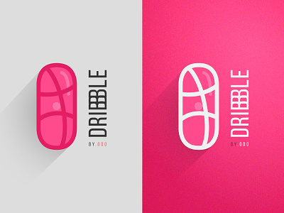 DRIBBBLE app branding color creative design dribbble graphic design icon illustration logo mobile negative positive social network vector web
