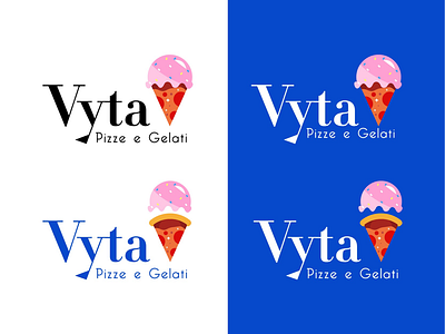 Pizza Gelato Logo Design