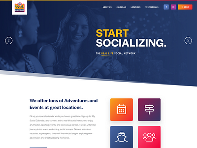 MySocialCalendar app branding design ux website