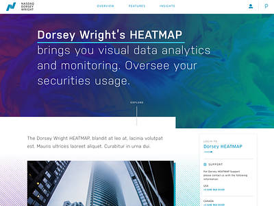 Nasdaq DWA HEATMAP Landing Prototype