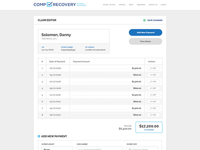 CompRecovery Invoice Layout