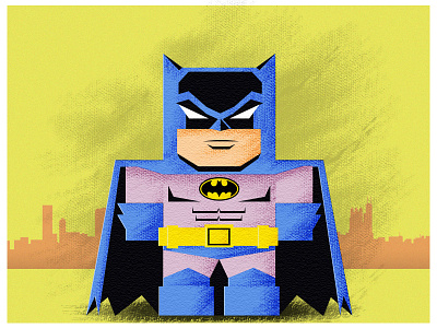 Tiny Original Batman batman comic book flat illustration superhero tiny