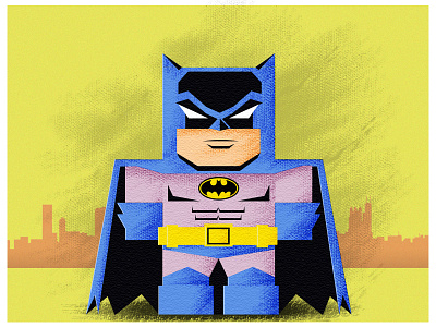 Tiny Original Batman batman comic book flat illustration superhero tiny