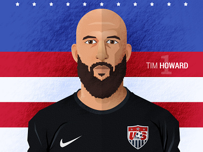 FIFA World Cup - Tim Howard fifa flat football goalkeeper illustration soccer team usa tim howard usa world cup worldcup
