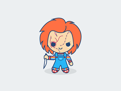 Chucky character chucky doll evil halloween icon illustration vector