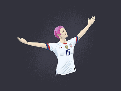 Megan Rapinoe character fifa football illustration player soccer usa uswnt vector world cup