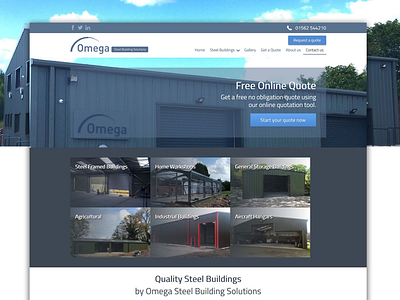 Omega Steel Buildings Web Design