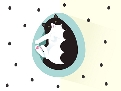 Cat easter basket basket bed card cat easter easter egg egg feline happy illustration illustrator pet print