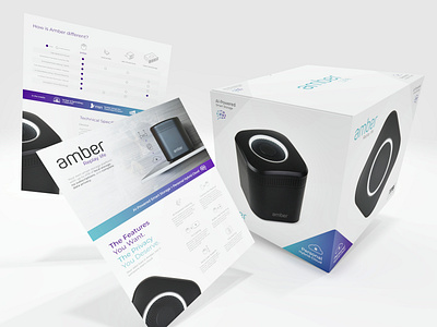 Amber - Packaging & Collateral Design 3d rendering blender blender3d graphic design inkscape packaging design packaging mockup