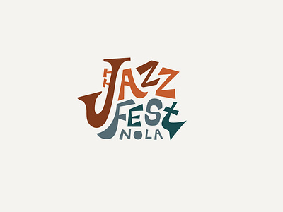 Jazzfestlogo branding design logo typography vector