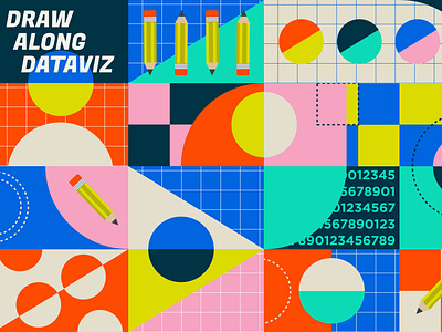 Dataviz Article Cover Art branding colorful dataviz design geometric illustration