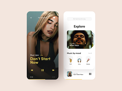Music App Concept 🎵 app app design design flat icon inspiration ixda minimal minimalist music music app music player player product design shadow trend ui user experience user interface ux