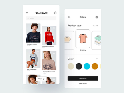 E-commerce App Concept app app design design ecommerce ecommerce app ecommerce design fashion filters flat gallery illustration ixda minimal minimalist product design shop ui user experience user interface ux