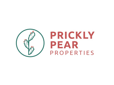 Prickly Pear Properties branding cactus design graphic design icon illustration logo prickly pear print procreate typography vector