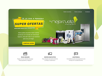 Tu Mejor Cuota_Home flat responsive website ui ux web design
