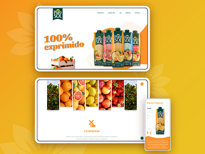 Responsive web design clean flat juice orange research responsive website ui ux web design