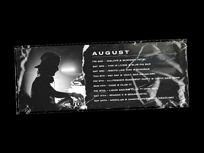 August - Banner Design art black and white brand brand and identity branding clean concept concept art design dj event branding event flyer flat gig poster graphic design identity logo minimal record label tour poster