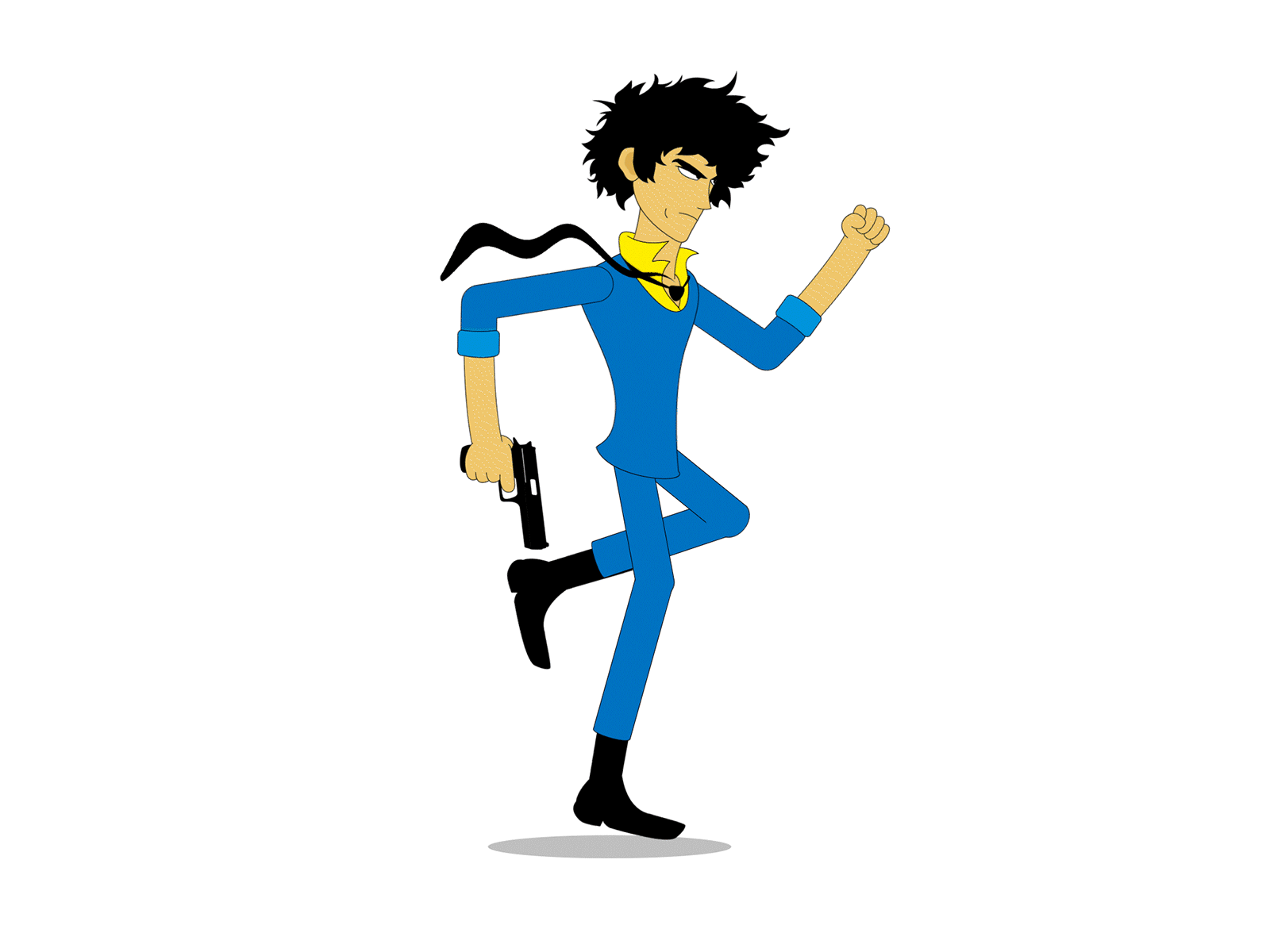Spike Spiegel 2d 2d motion after effects animation anime art character character design design digital gif graphic graphic design graphics illustration illustrator loop minimal motion motion graphics