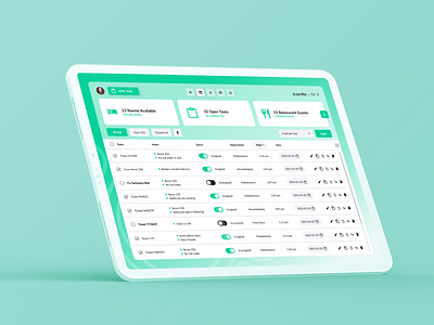 Hospitality Management Dashboard dashboard design experience graphics hospitality hotel interface notifications pms pms design task tasks ui uiux user user interface ux uxui