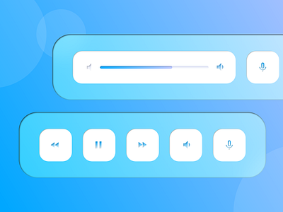 Media Player animation controls design experience gradient interface media neumorphic player ui uiux user user experience user interface ux uxui