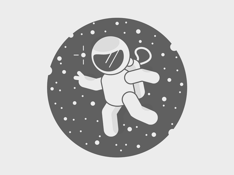Space Man 2d 2d motion after effects animation debut debut shot design graphic design graphic designer illustration illustrator logo loop moon motion motion graphics peace space spaceman stars