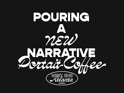 Portrait Coffee Tee Design atl atlanta branding coffee georgia t shirt t shirt design typography vintage west end