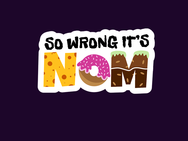 So Wrong It's Nom ae after effects animation donut food gif ident logo motion motion design motion graphics