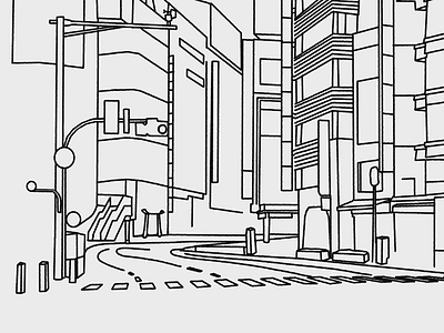 Shibuya WIP design illustration japan line art lineart shibuya tokyo