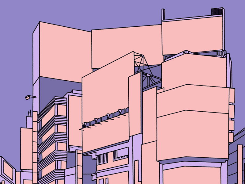 Shibuya WIP travel cityscape japan tokyo shibuya line art lineart design illustration