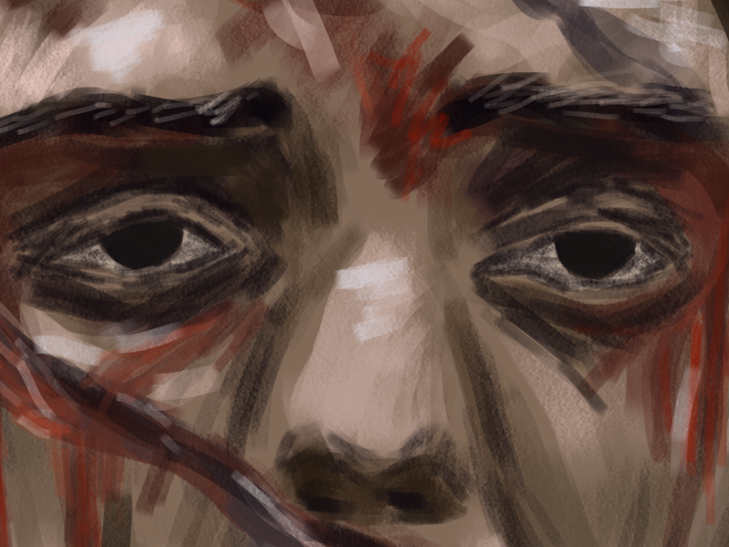 Arya WIP portrait drawing digital painting illustration art arya stark stark got game of thrones arya