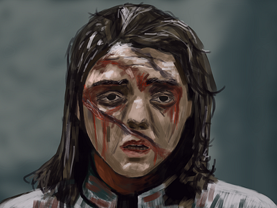 Arya art arya ayra stark colour design drawing game of thrones got illustration painting stark