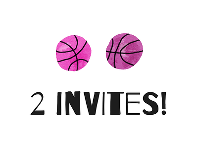 2x Dribbble invites ball basketball dribbble giveaway invitations invite invites prospect prospects