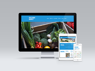 Holcombe Market Website design homepage landing layout market mobile modern responsive ui ux web design website