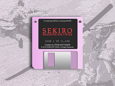 Floppy Sekiro 🌸 classic floppy floppydisk game gaming japan retro sekiro