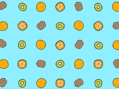 Orange Kiwi 🍊🥝 fruit icon kiwi orange pattern tropical